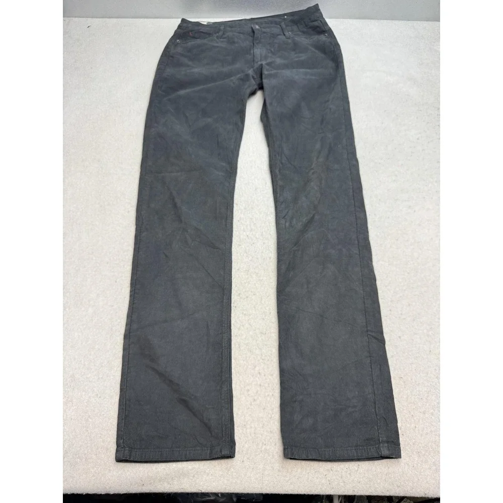 Marine Layer Pants Mens 34x34 Gray Corduroy Chino Slim Straight 5 Pocket Casual